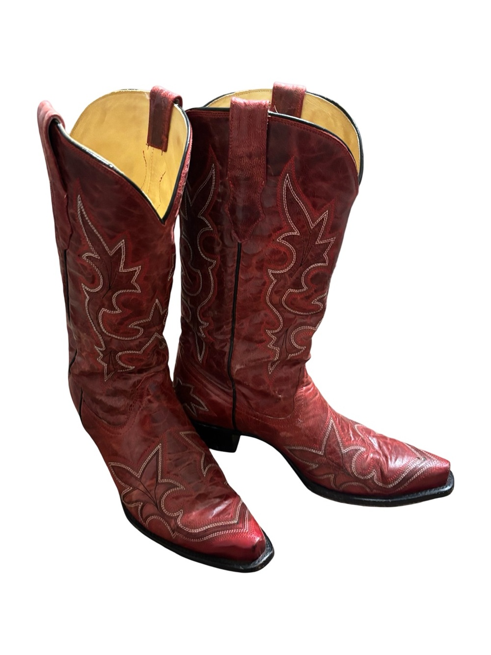 Corral Women’s Desert Red Goat Leather Embroidered Cowboy Boots – Size 9M